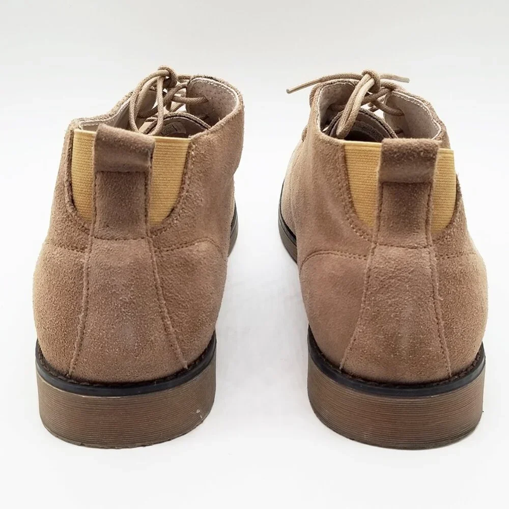 Bruno Marc Men's 13 Suede Leather Chukka Boots Natural Tan Beige Laced Up Dandy